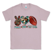 Lilac peace love football Classic Tee - CowhideDigitalArt