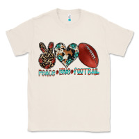 Natural peace love football Classic Tee - CowhideDigitalArt