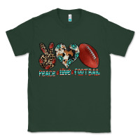 Sports Green peace love football Classic Tee - CowhideDigitalArt