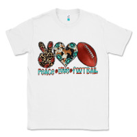 White peace love football Classic Tee - CowhideDigitalArt