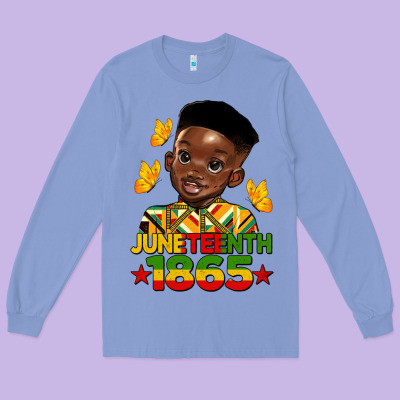 Juneteenth 1865 Black Boy Long Sleeve Tee Designed By Hra Design Shop