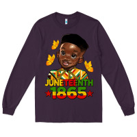 Plum juneteenth 1865 black boy Long Sleeve Tee - HRA Design Shop
