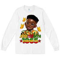 White juneteenth 1865 black boy Long Sleeve Tee - HRA Design Shop