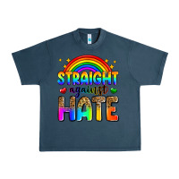 Midnight Navy straight against hate Urban Heavy Tee - Zillion Design Studio
