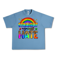 Pebble Blue straight against hate Urban Heavy Tee - Zillion Design Studio