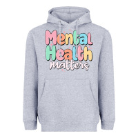 Heather Grey mental health matters Heavyweight Hoodie - MaliasSmallBusiness