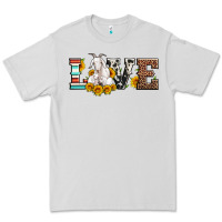 Dove Grey love goats serape cowhide leopard goat family Premium Tee - Artiststas