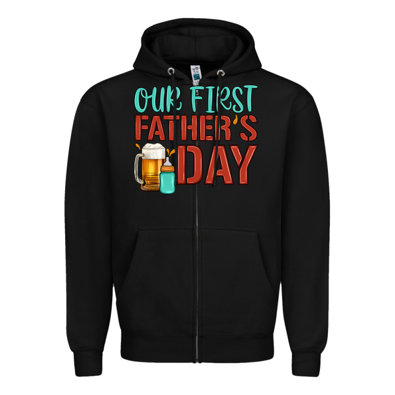 Our First Father's Day Zipper Hoodie by Artiststas | Teevron