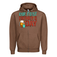 Chestnut our first father's day Zipper Hoodie - Artiststas