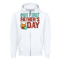 White our first father's day Zipper Hoodie - Artiststas