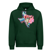 Forest Green Texas Boho Bull Skull Urban Hoodie - Bettercallsaul