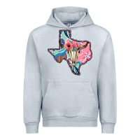 Heather Grey Texas Boho Bull Skull Urban Hoodie - Bettercallsaul