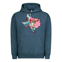 Pigment Midnight Navy Texas Boho Bull Skull Urban Hoodie - Bettercallsaul