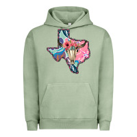 Pigment Oil Green Texas Boho Bull Skull Urban Hoodie - Bettercallsaul