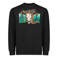 Black mom with bull skull Heavyweight Sweatshirt - Zillion Design Studio