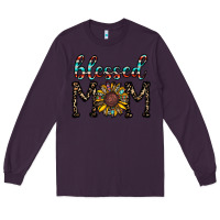 Plum blessed mom Long Sleeve Tee - CowhideDigitalArt