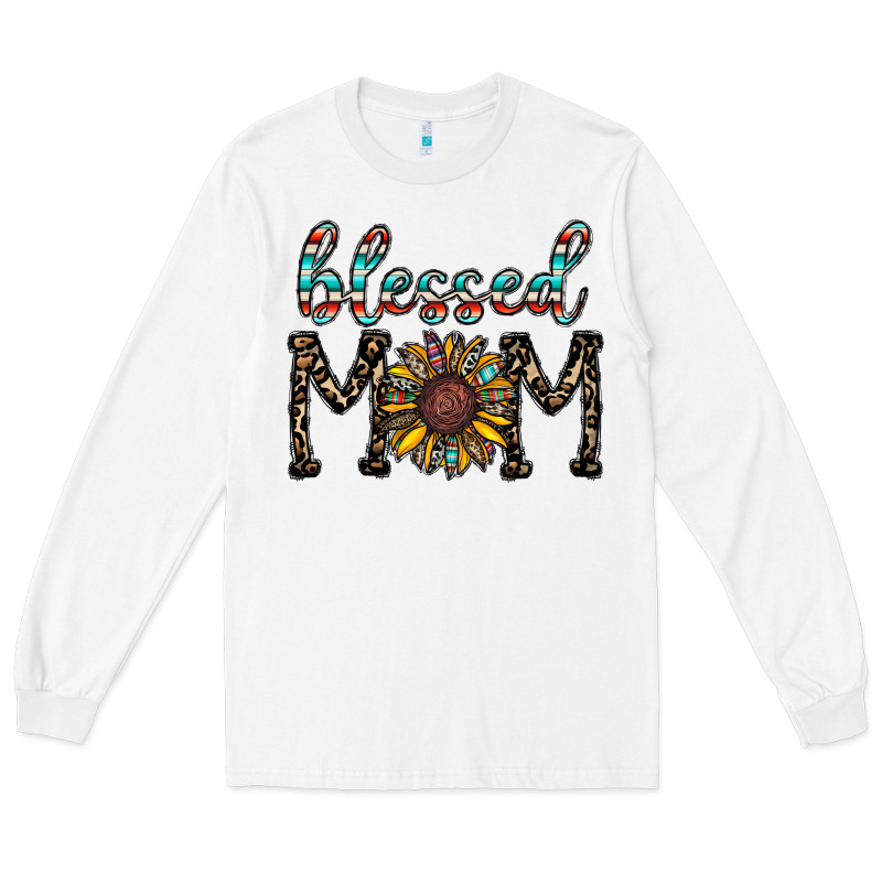 Blessed Mom Long Sleeve Tee by CowhideDigitalArt | Teevron