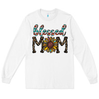 White blessed mom Long Sleeve Tee - CowhideDigitalArt