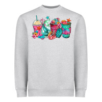 Heather Grey mermaid tail coffee cups Heavyweight Sweatshirt - Zillion Design Studio