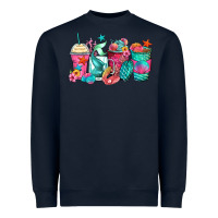 Navy mermaid tail coffee cups Heavyweight Sweatshirt - Zillion Design Studio