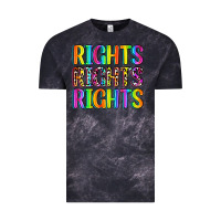 Cloud Black rights rights rights (pride) Vintage Tee - Zillion Design Studio