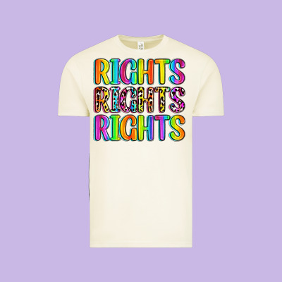 Rights Rights Rights (pride) Vintage Tee Designed By Zillion Design Studio