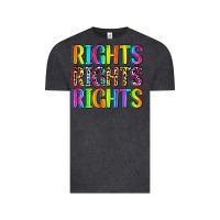 Vintage Black rights rights rights (pride) Vintage Tee - Zillion Design Studio