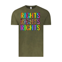 Vintage Olive rights rights rights (pride) Vintage Tee - Zillion Design Studio