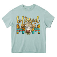 Arona Western Blessed Mom Charolais Bull Heavy Core Tee - LillyAllenDesigns
