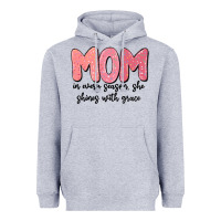 Heather Grey mom in every season, she shines with grace Heavyweight Hoodie - MaliasSmallBusiness