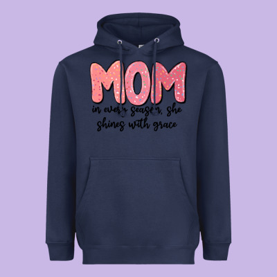 Mom In Every Season, She Shines With Grace Heavyweight Hoodie Designed By Maliassmallbusiness