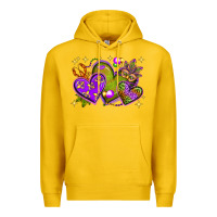 Lemon Mardi Gras Hearts Premium Hoodie - BundleAndBundleShop