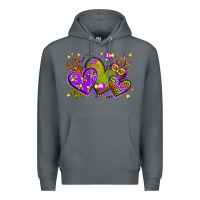 Rock Mardi Gras Hearts Premium Hoodie - BundleAndBundleShop