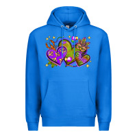 True Royal Mardi Gras Hearts Premium Hoodie - BundleAndBundleShop