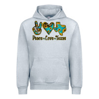 Heather Grey Peace Love Texas Urban Hoodie - Bettercallsaul