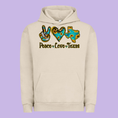 Peace Love Texas Urban Hoodie Designed By Bettercallsaul