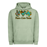 Pigment Oil Green Peace Love Texas Urban Hoodie - Bettercallsaul
