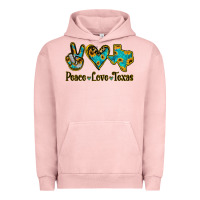 Pigment Salmon Peace Love Texas Urban Hoodie - Bettercallsaul