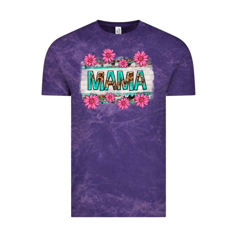 Mama Leopard With Turquoise Background Vintage Tee by texasbilliewilder | Teevron