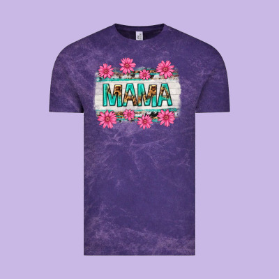 Mama Leopard With Turquoise Background Vintage Tee Designed By Texasbilliewilder