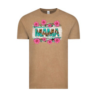 Vintage Coffee mama leopard with turquoise background Vintage Tee - texasbilliewilder