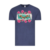Vintage Denim mama leopard with turquoise background Vintage Tee - texasbilliewilder