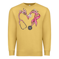 Antique Gold stethoscope nurse medical breast cancer awareness Premium Sweatshirt - MaliasSmallBusiness