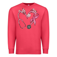 Cardinal stethoscope nurse medical breast cancer awareness Premium Sweatshirt - MaliasSmallBusiness