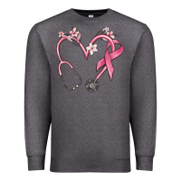 Charcoal Heather stethoscope nurse medical breast cancer awareness Premium Sweatshirt - MaliasSmallBusiness