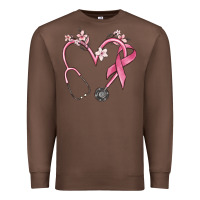 Chestnut stethoscope nurse medical breast cancer awareness Premium Sweatshirt - MaliasSmallBusiness