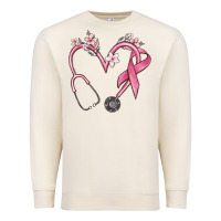 Sandshell stethoscope nurse medical breast cancer awareness Premium Sweatshirt - MaliasSmallBusiness