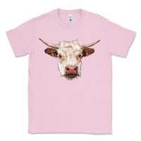 Bubblegum Pink hereford cow head Classic Tee - RanaPortraitStore