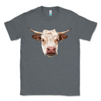Charcoal Heather hereford cow head Classic Tee - RanaPortraitStore