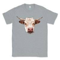 Heather Grey hereford cow head Classic Tee - RanaPortraitStore